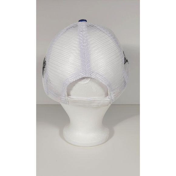 Men's Timber Wolf Advertising Cap Hat Blue White Mesh Sides Adjustable - Picture 4 of 7